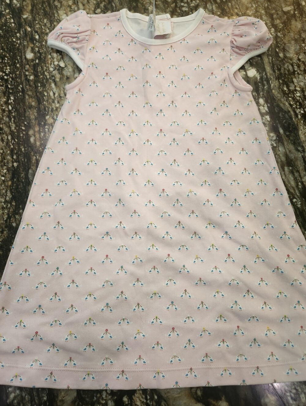 Kids Pink Short Sleeve Knit Dress